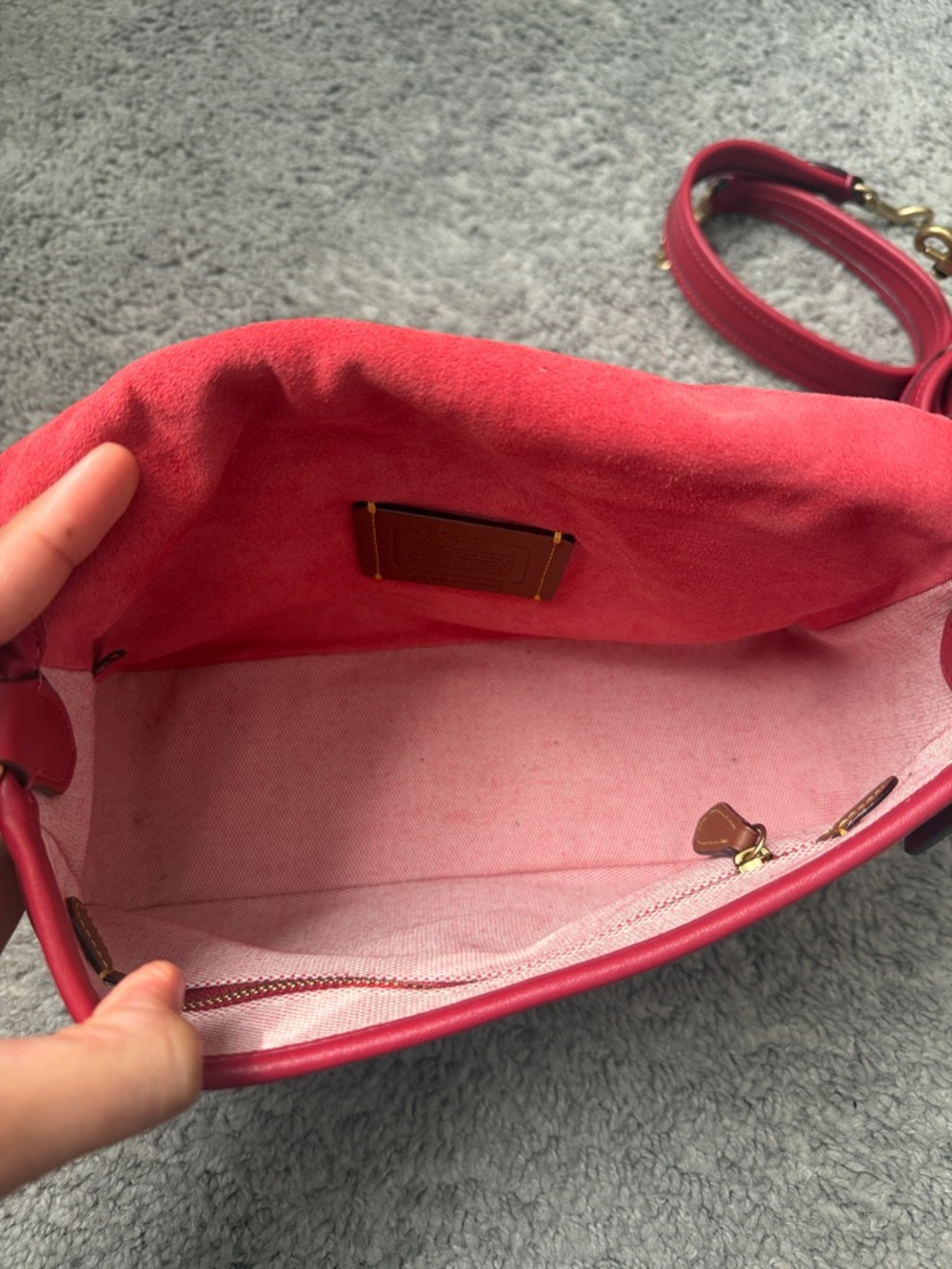 Coach Pink Shoulder Bag with Gold Hardware - Picture 5 of 13